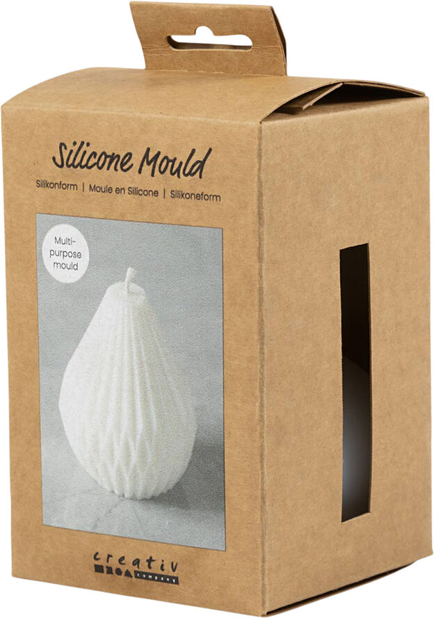 Creativ Company Silikoneform, Rillet dråbeform, H: 8 cm, diam. 7 cm.