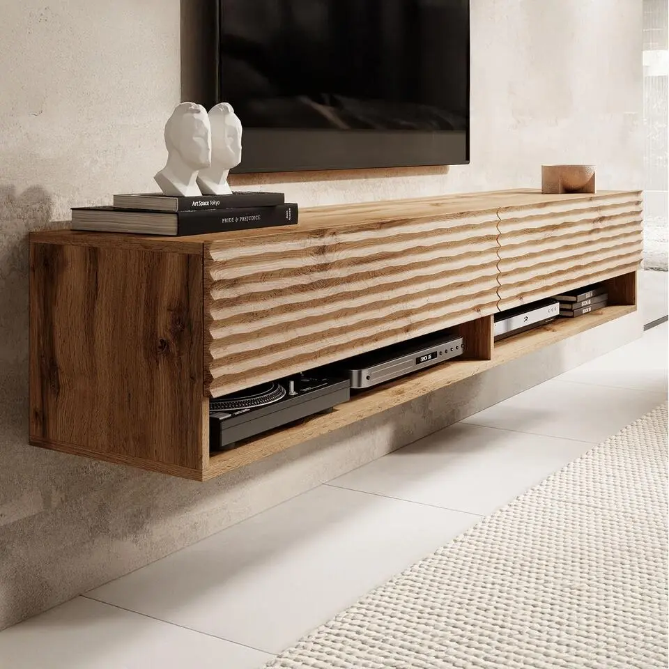 Meubella - TV-Meubel Asino - Wave - Eiken - 180 cm
