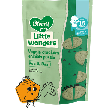Olvarit Little Wonders Erwten & Basilicum Puzzle Crackers 105g