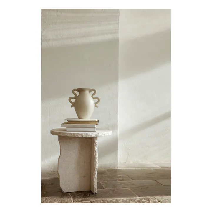 Ferm Living Vase Verso en grès  | Crème