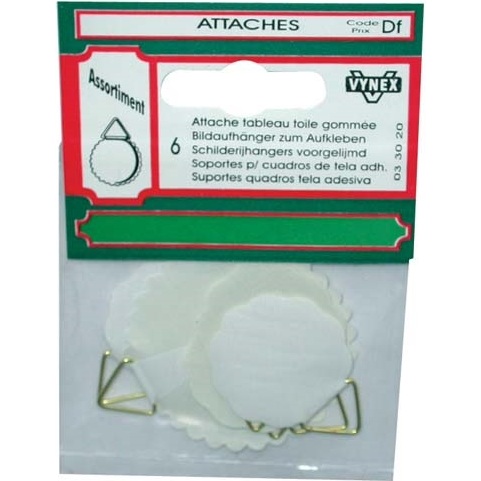 Attache tableau toile gommée assortiment sc