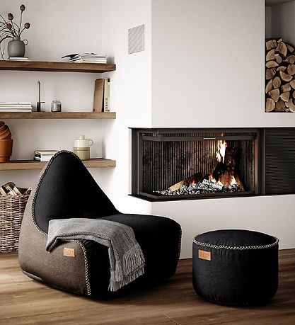 SACKit S?kkestol - Canvas Lounge Chair - 96x80x70 cm - Sort/Brun