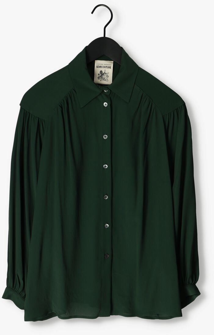 SEMICOUTURE donkergroene semicouture blouse s2wu01
