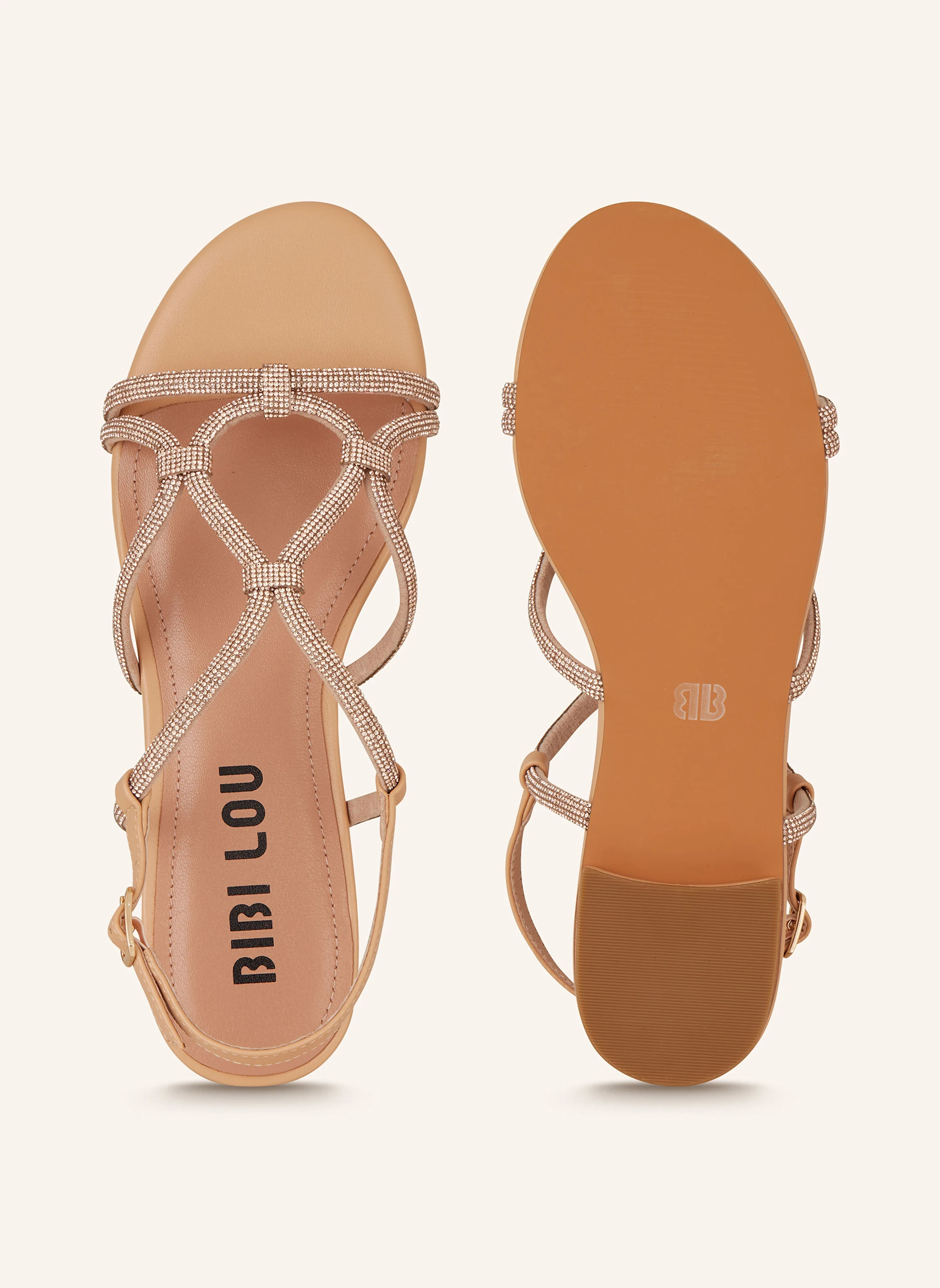 BIBI LOU Sandalen mit Schmucksteinbesatz