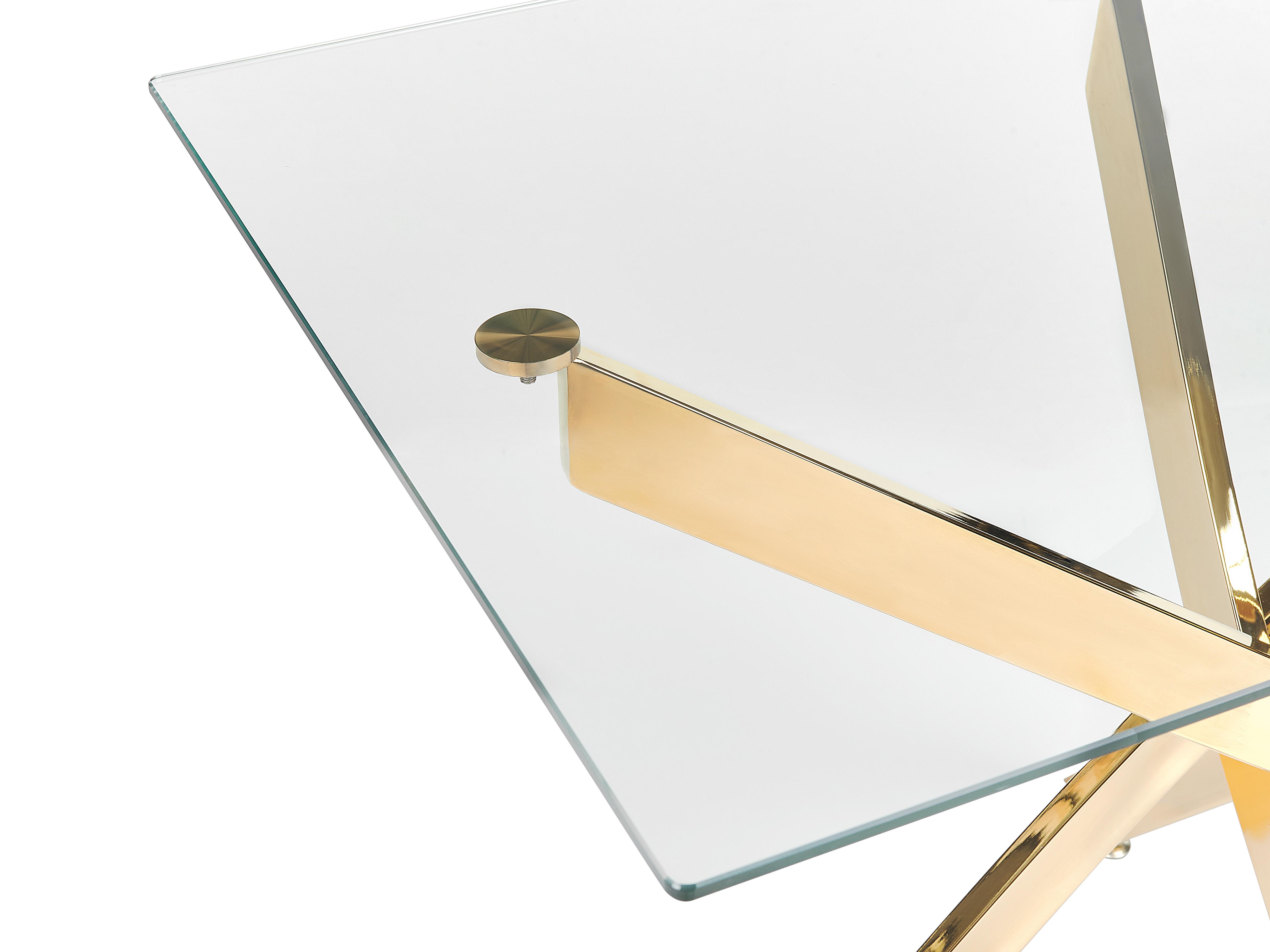 Eettafel MARAMO Goud 70 cm Veiligheidsglas 120 cm