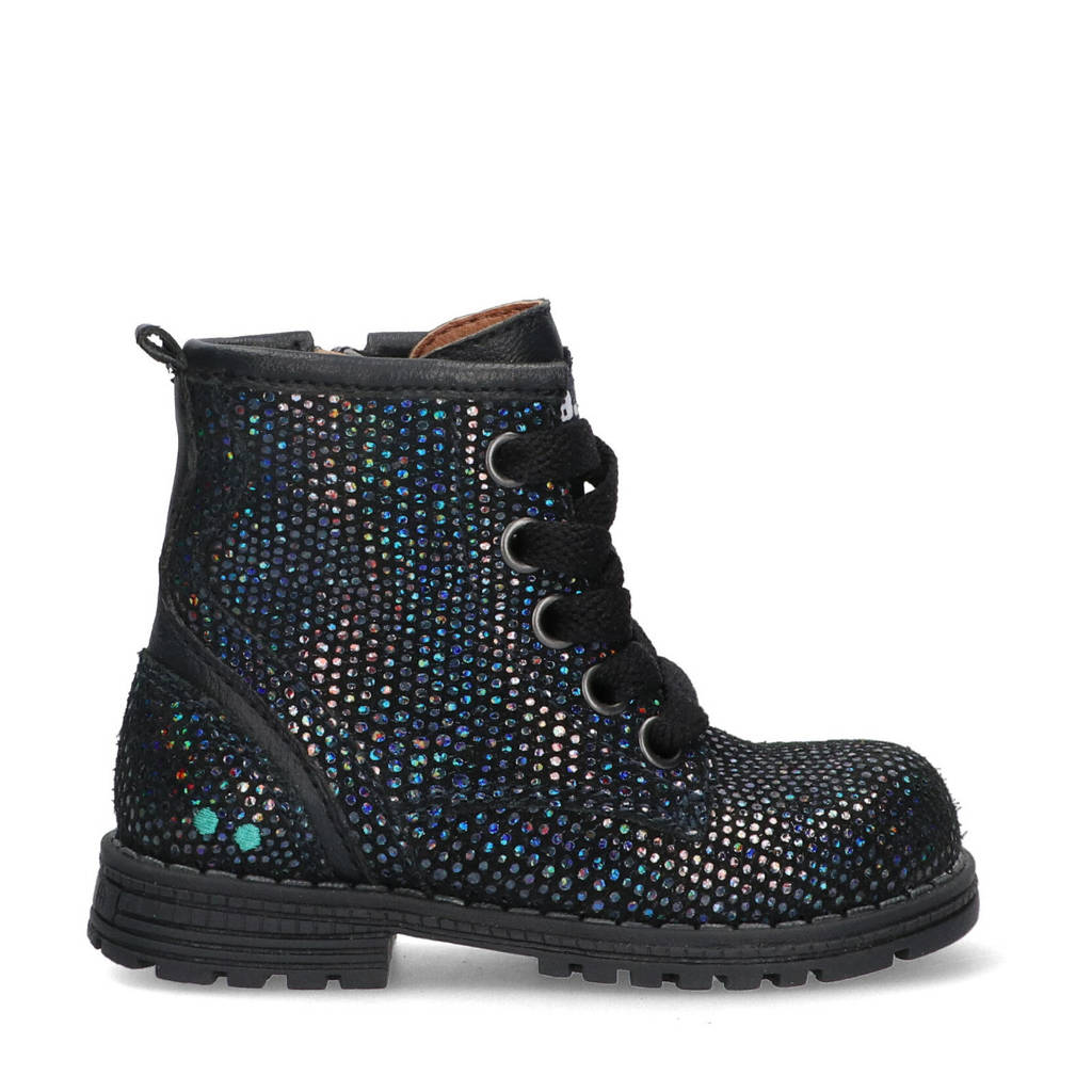 BunniesJR Tina Trotsleren veterboots zwart