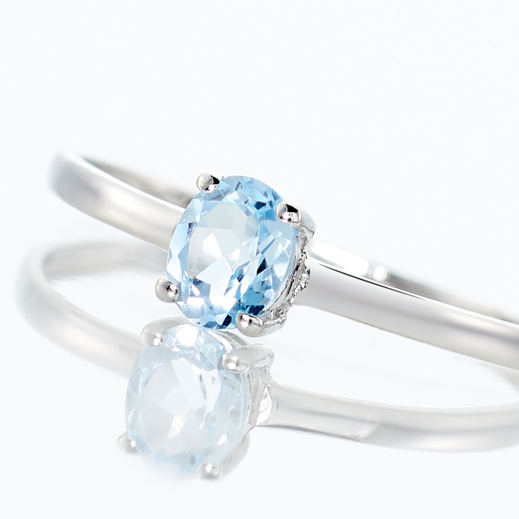 Bague Lily Or Blanc Topaze