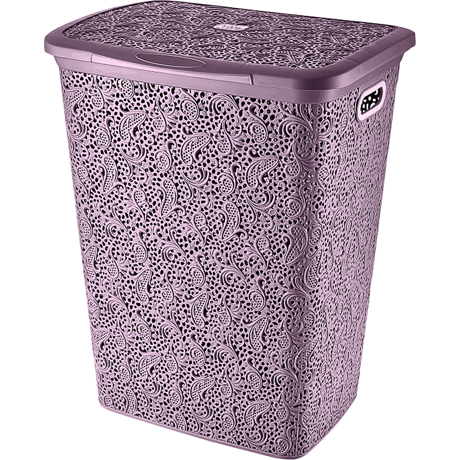 Wäschekorb mit Deckel 57x45x35cm, 57 lt,