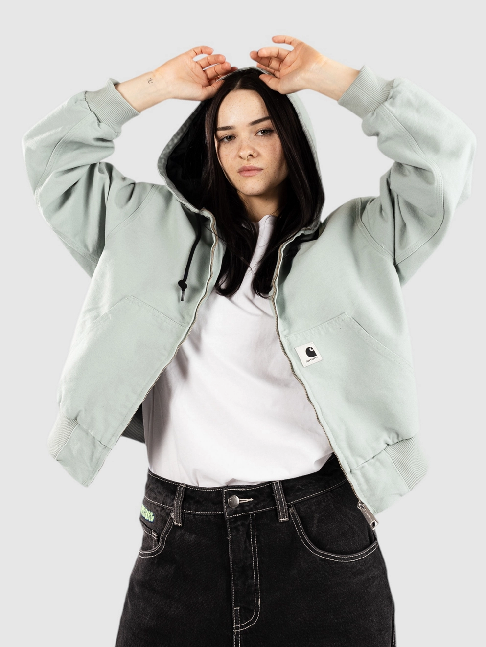 Carhartt WIP OG Active Jacket frosted green rinsed