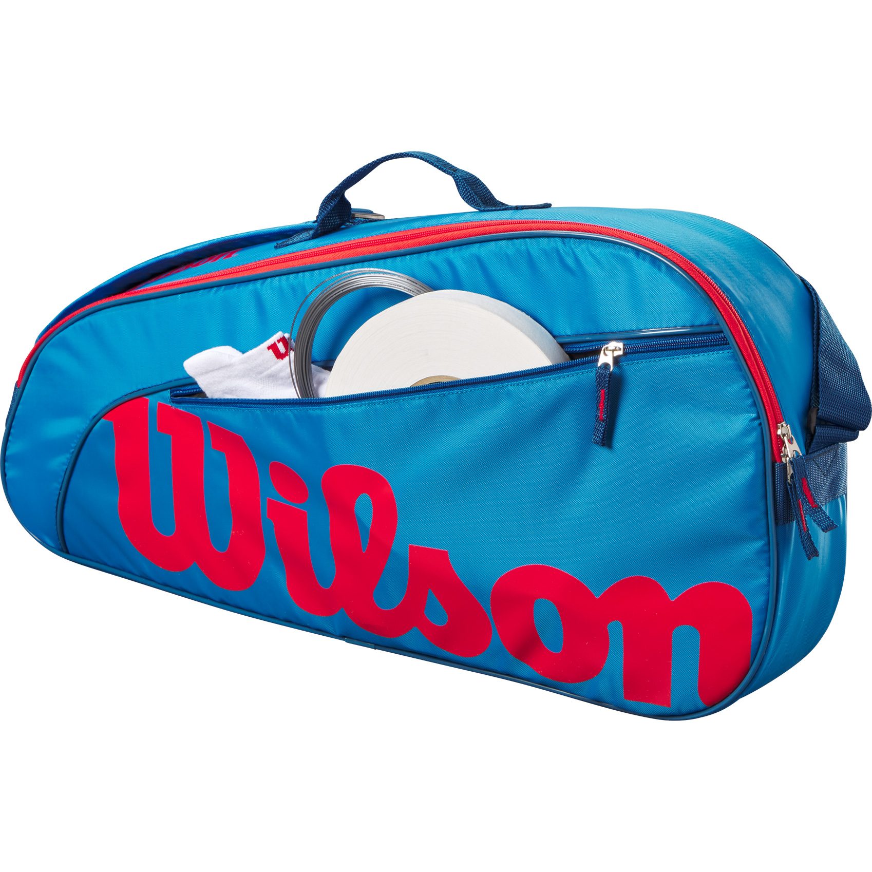 Wilson Junior 3 Pack Tennistasche Kinder blau