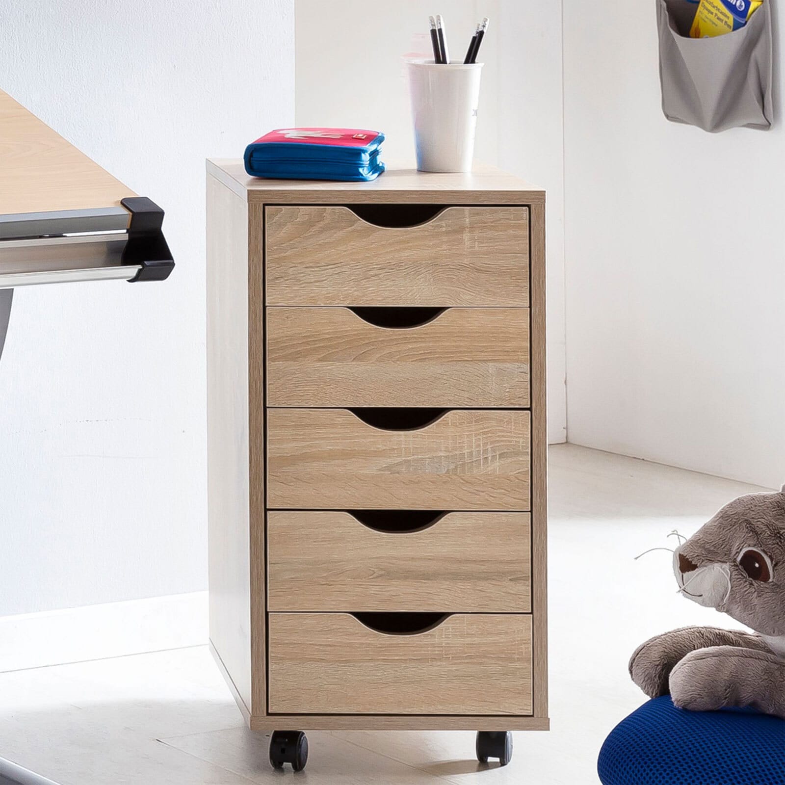 Rollcontainer Aleg 33 x 64 cm Eiche Sonoma