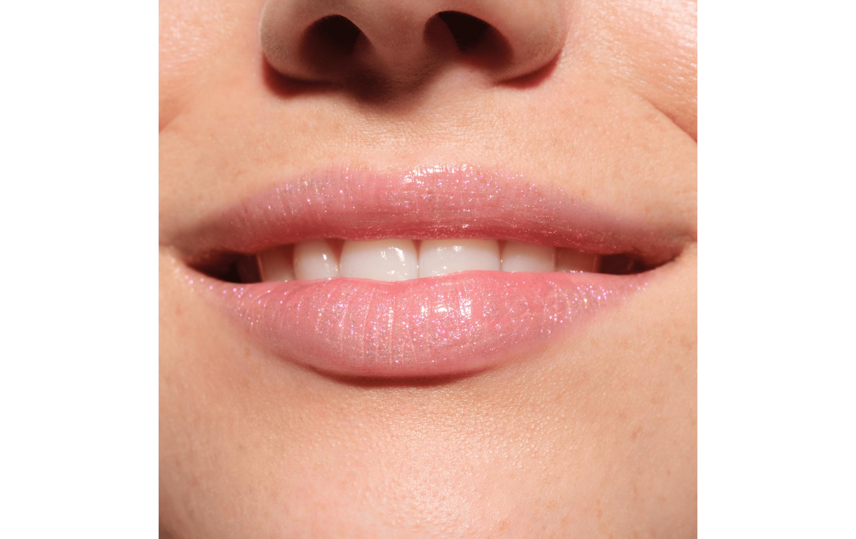 Lip Gloss Diamond Glaze 010 Bubbles N TroublesGlänzender, glitzernder Lipgloss in transparentem Farbton