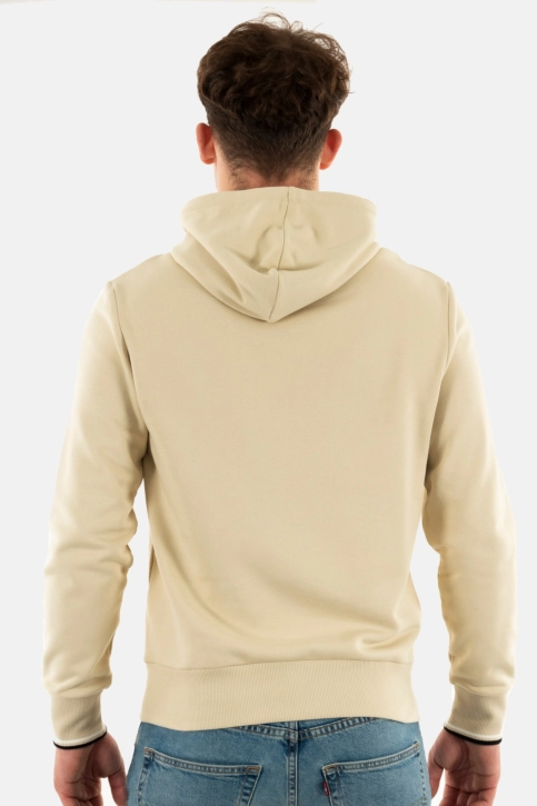 Sweat fred perry tipped hooded sweatshirt v54 oatmeal / black