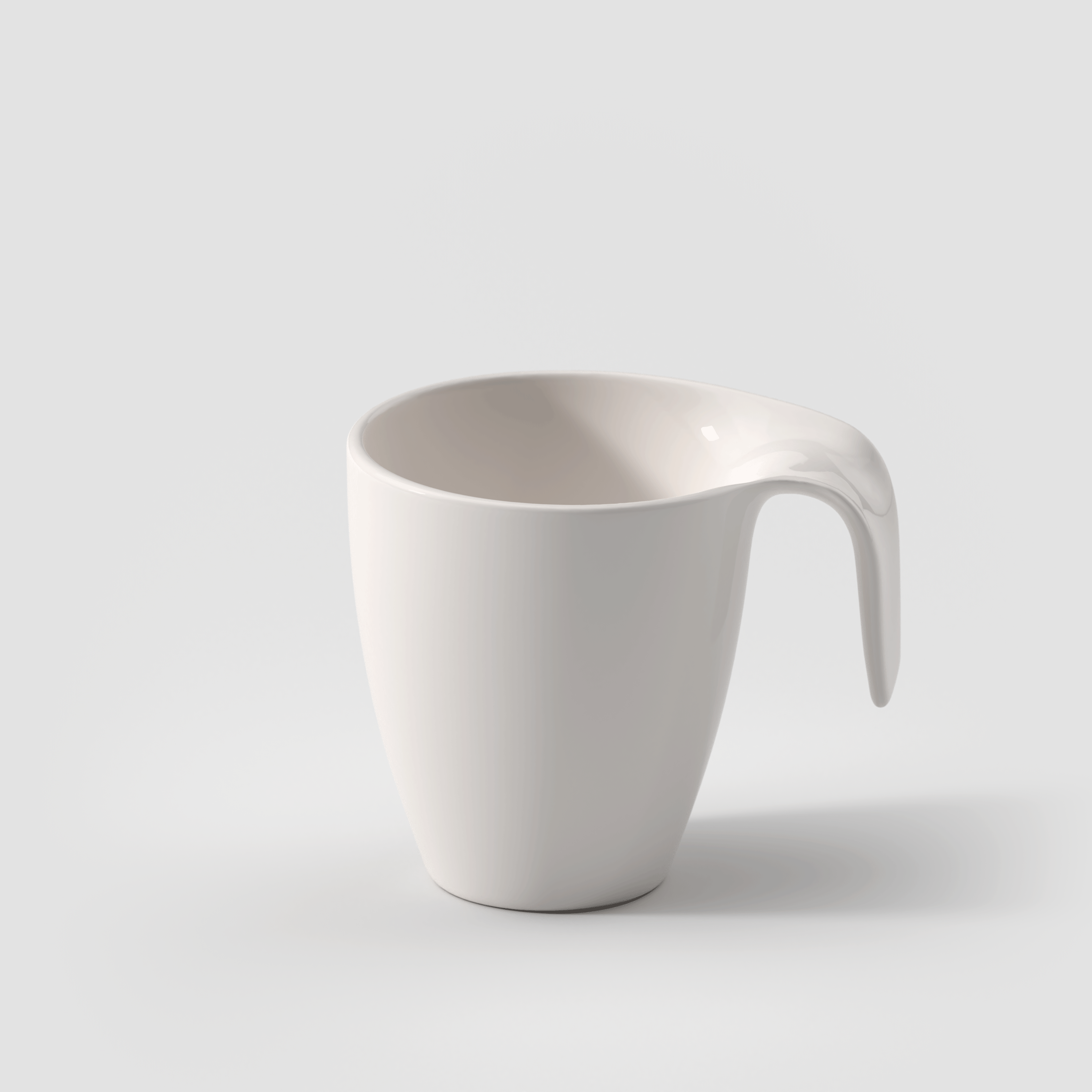 Flow Mug White, 9.5 oz, Premium Porcelain