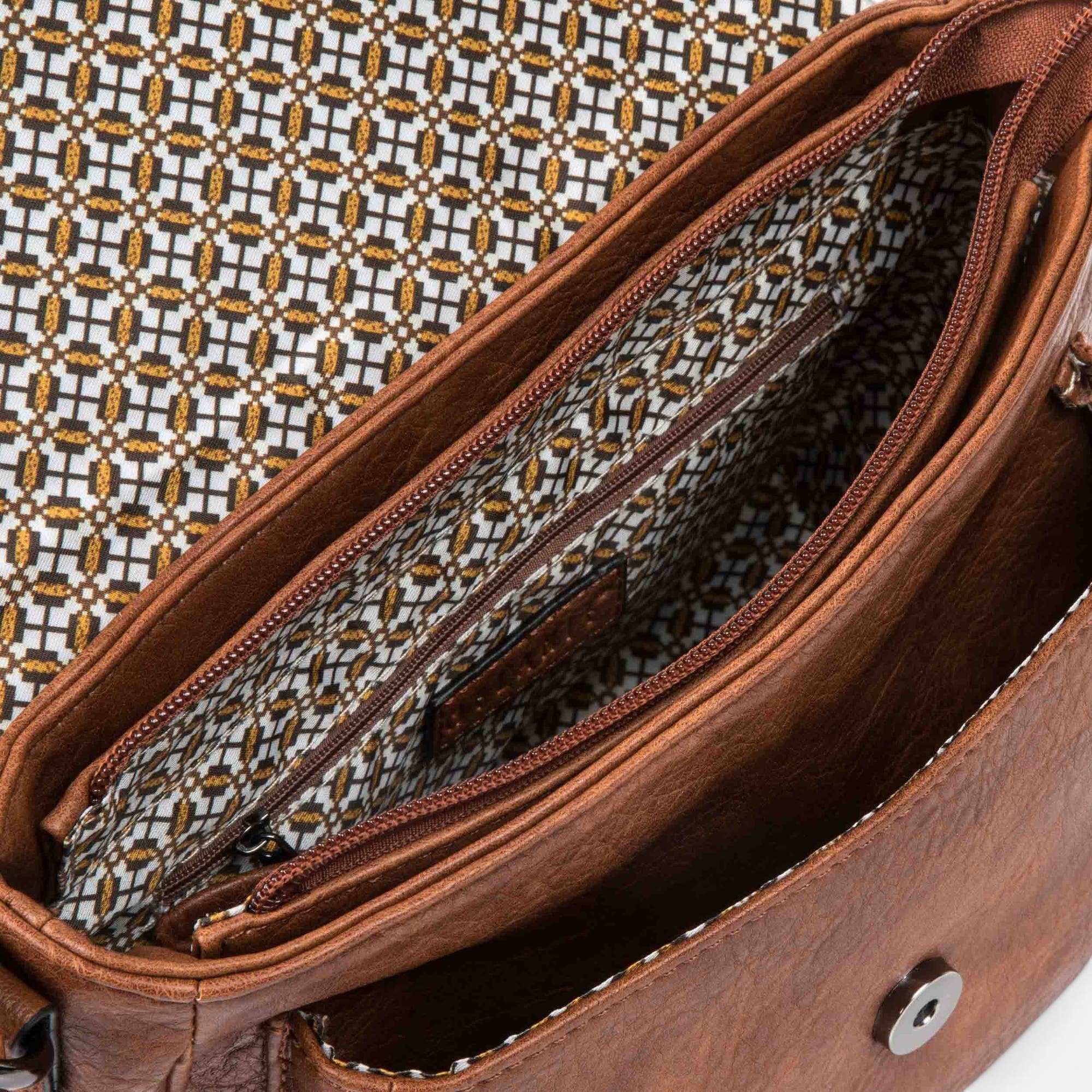 Sac bandoulière cognac