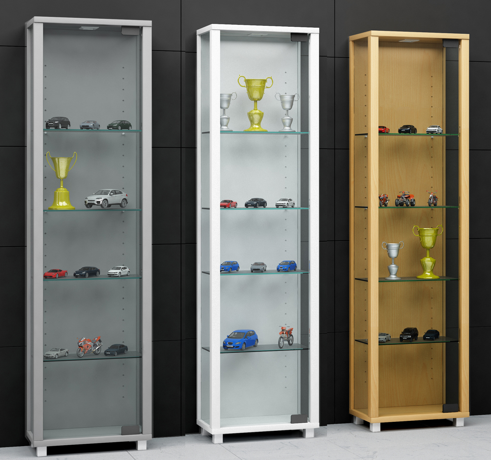Vitrine EDANA MINI - weiß - 33 cm