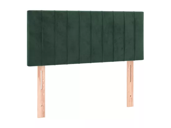 Sommier tapissier et matelas et LED Vert foncé 90x190cm Velours