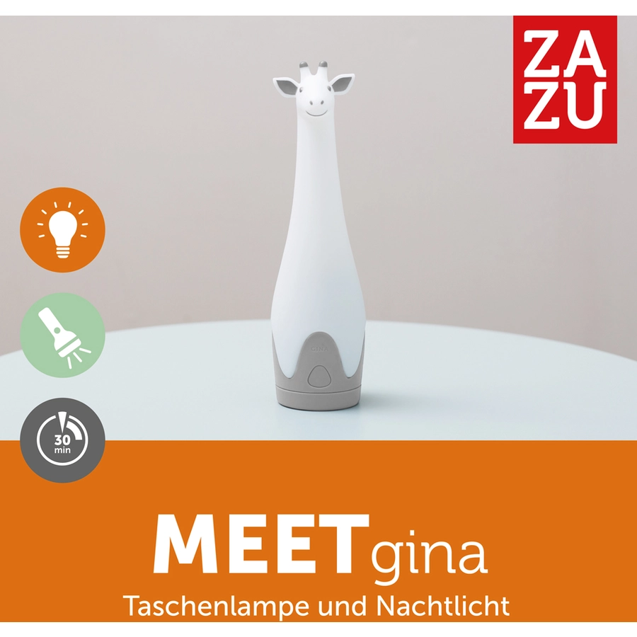 ZAZU Taschenlampe und Nachtlicht Giraffe Gina, grau