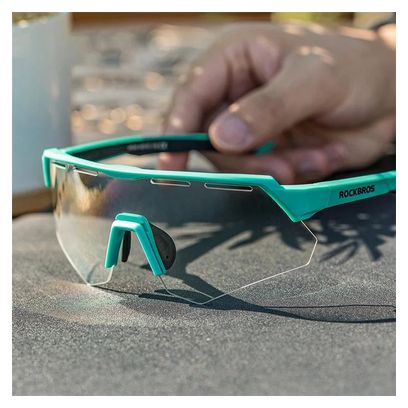 Lunettes de cyclisme anti-vent de protection avec 4 lentilles - noir