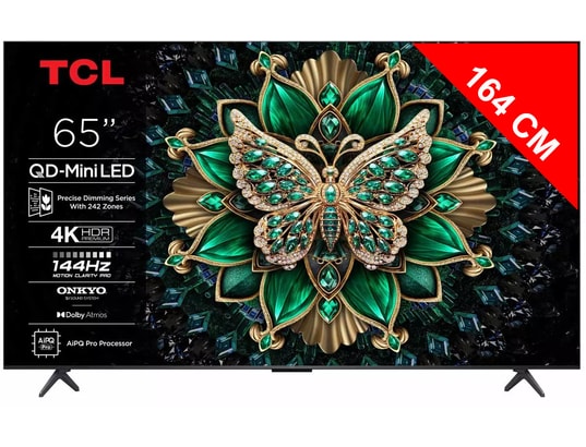 TCL - TV Mini LED 4K 164 cm 65C6K - QD-MiniLed Google TV
