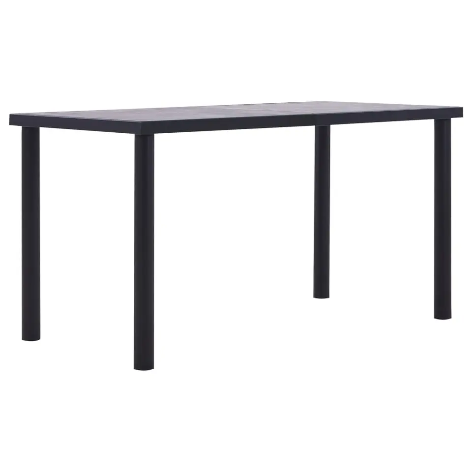 vidaXL - Eettafel - Zwart - MDF - 140 x 70 x 75 cm