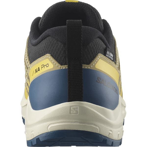 Chaussure trail SALOMON XA PRO V8 WP J BLACK/GRAY GREEN/POWDER GIALLO