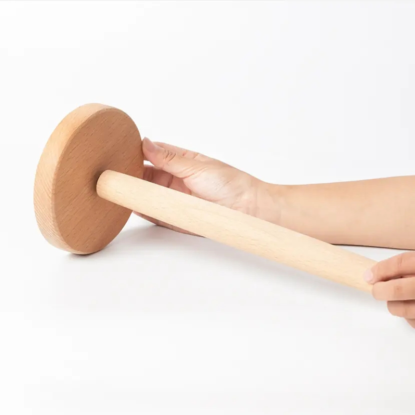 (30cm) Holz Küchenrolle Halterung Haushaltspapier Ständer Toilettenpapier Spender - Braun