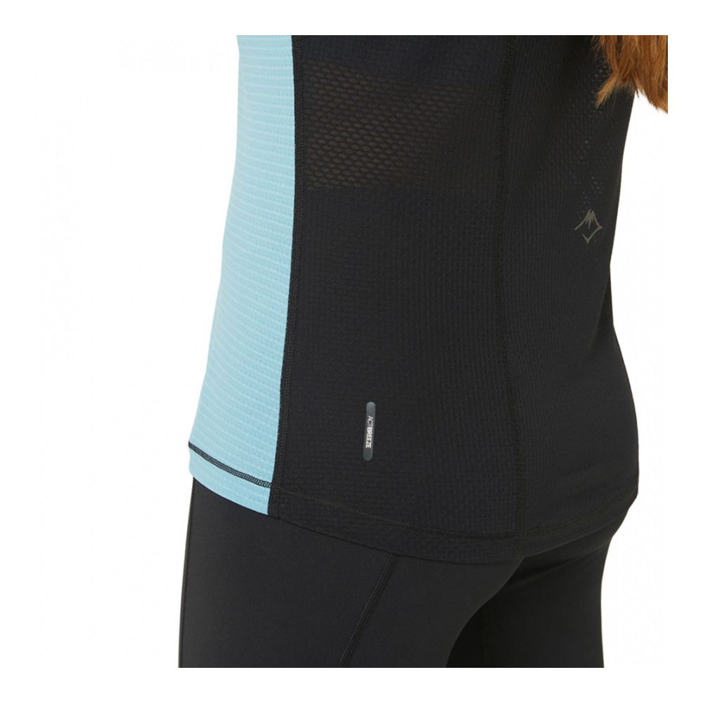 Asics FUJITRAIL - Maillot Femme performance black/gris blue