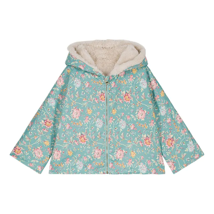 Louise Misha Manteau Réversible Façon Fourrure Felvet | Bleu Vert