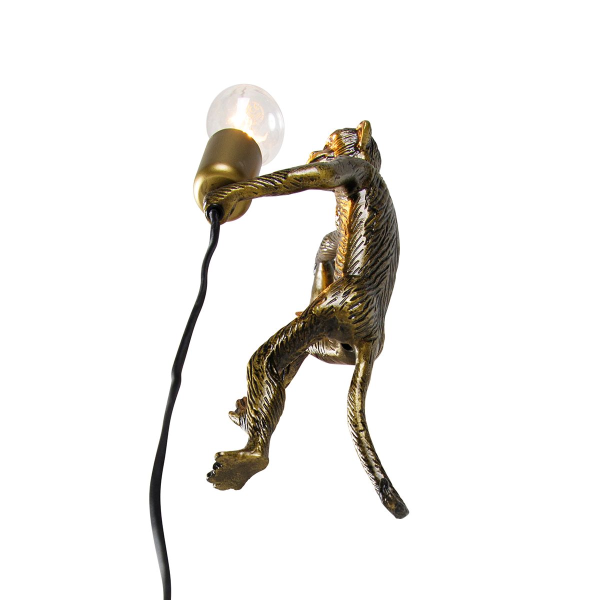 Klassieke wandlamp goud - Animal Monkey