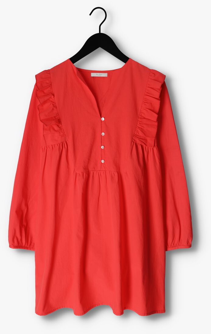 BY-BAR rode by-bar mini jurk vaya poplin dress