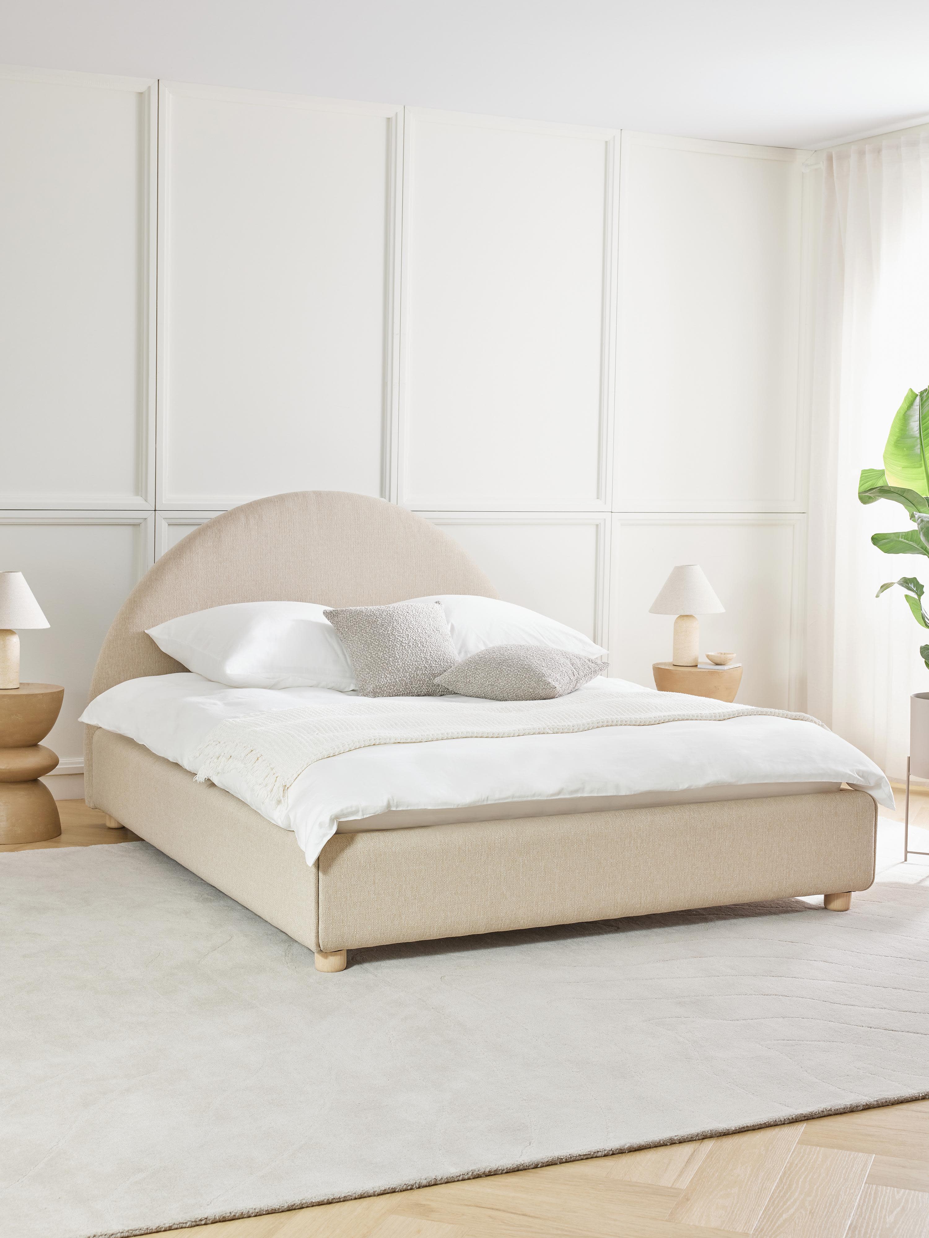 Gestoffeerd bed Ebba met opbergruimte