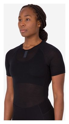 Baselayer Manches Courtes Rapha Merino Lightweight Noir Femme