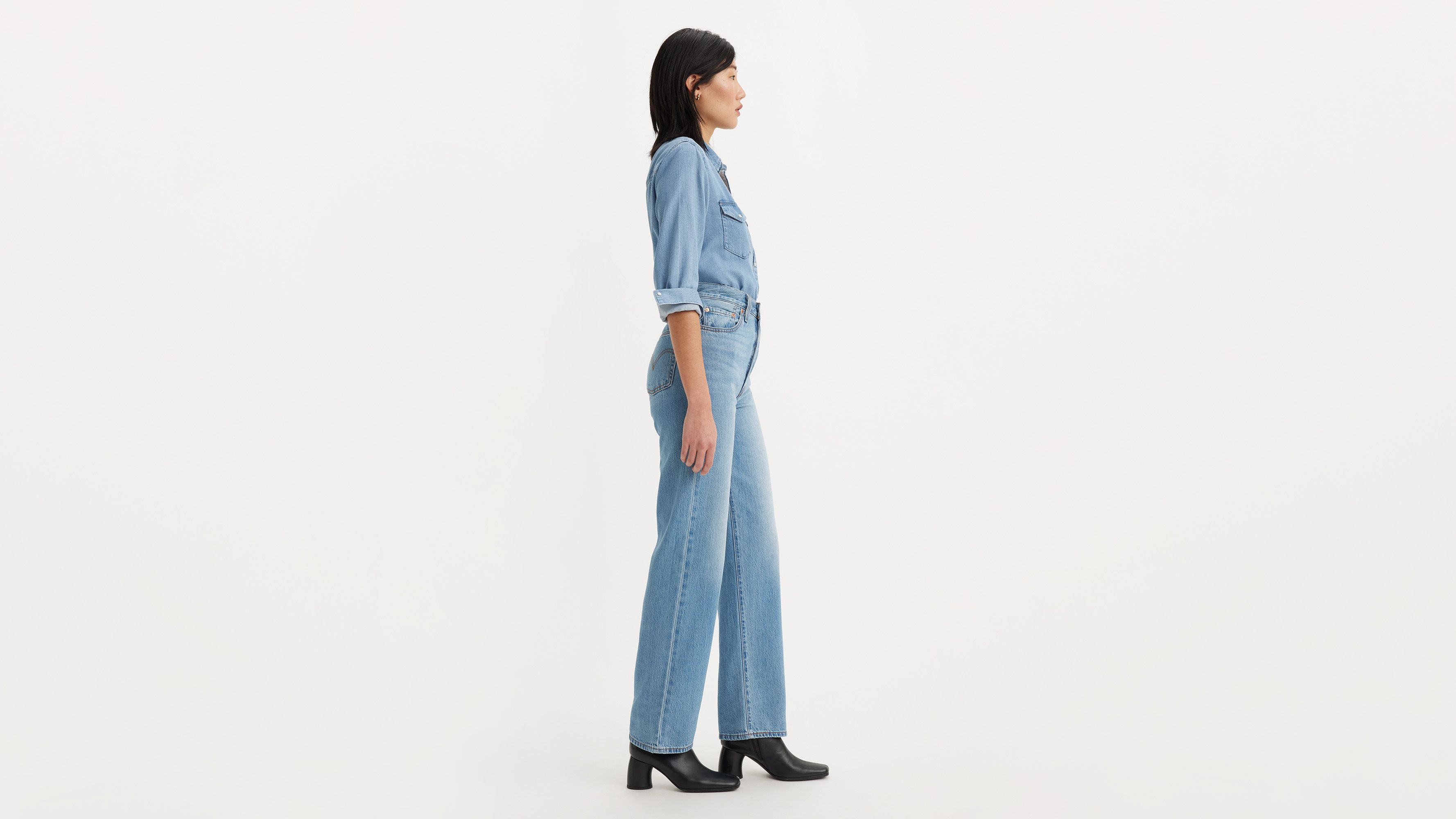 Jean Ribcage Droit Cheville - In the middle - Bleu
