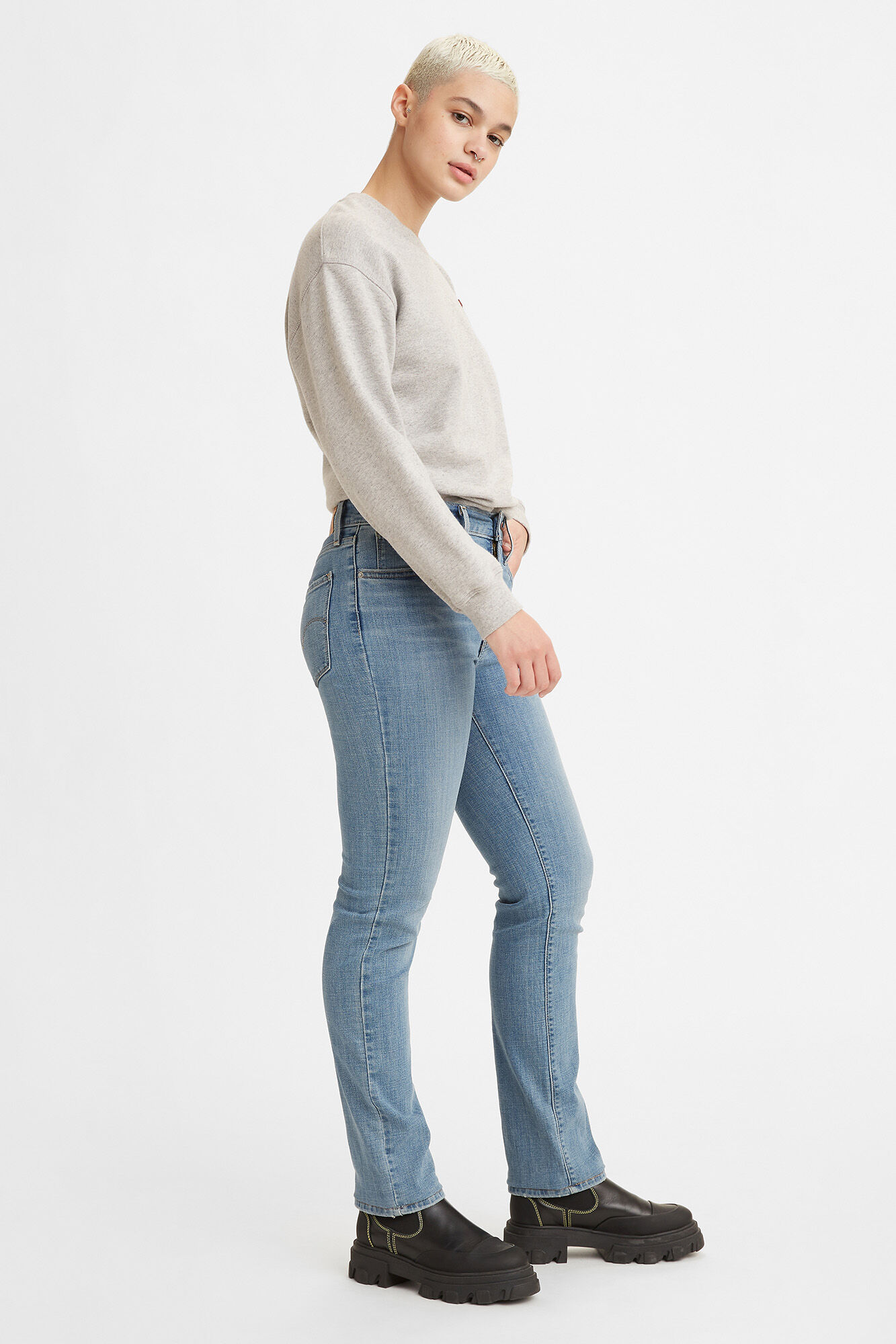 Jeans 724™ High Rise Straight - azul médio