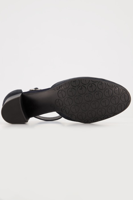 Tamaris Comfort Leder-Pumps, Klettriegel, Komfortweite