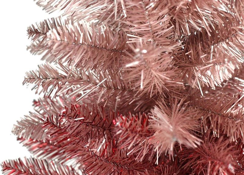 Kunstkerstboom - Ombre Effect - Lichtroze - Donkerrood - Hoogwaardig PVC