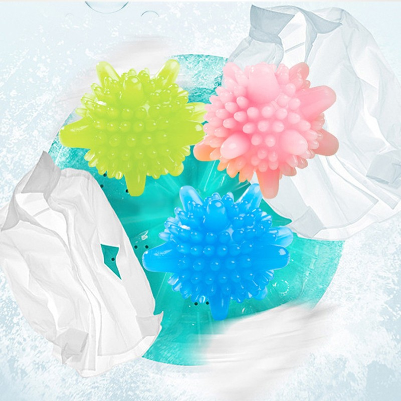 (5er Set) Ø4cm Magische Wäsche Bälle Anti-Verknotungs Trocknerbälle - Div. Farben