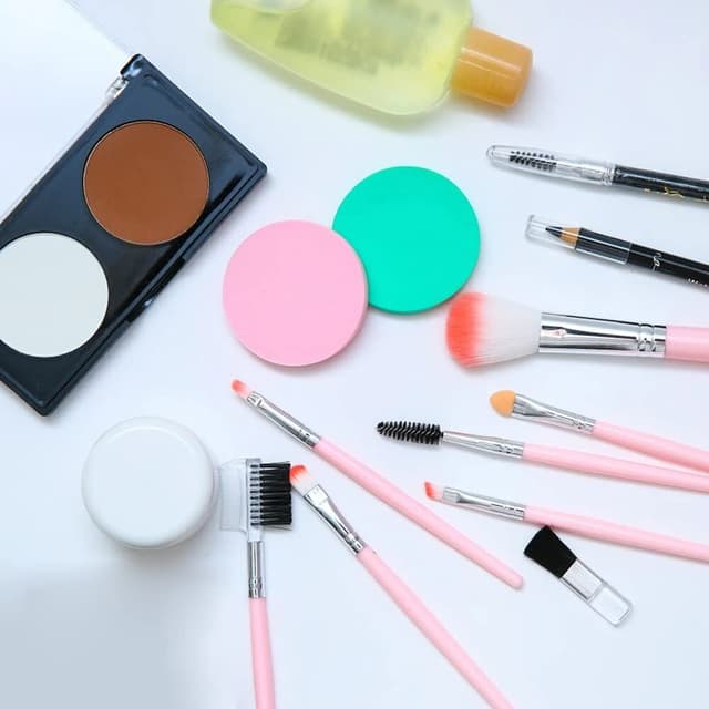 Make-up børster Sæt med 5 make-up børster Lyserød