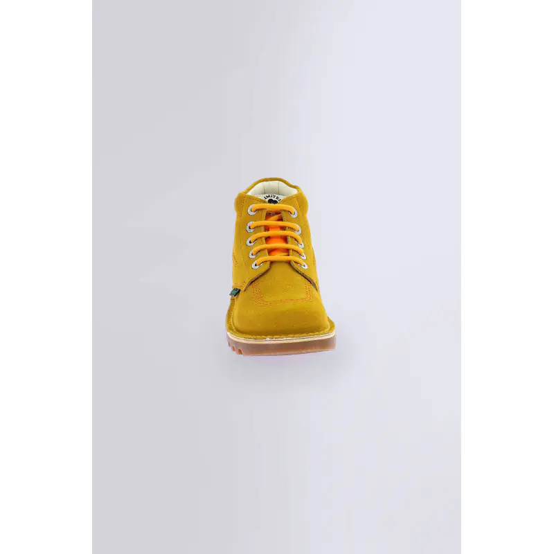 KICK HI JAUNE MOUTARDE BOTTINES Cuir Femme