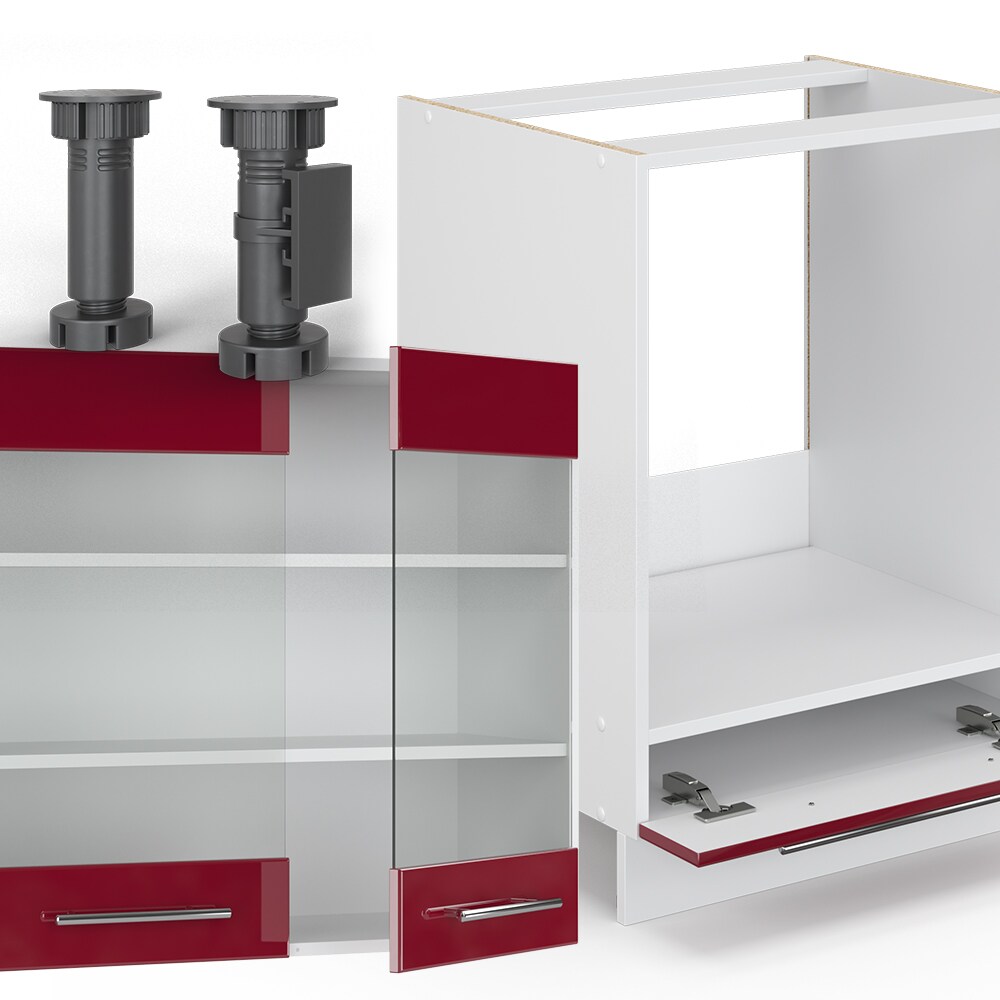Vicco Eckküche Küchenzeile Küchenblock 160x180cm Fame-Line Winkelküche Hochglanz