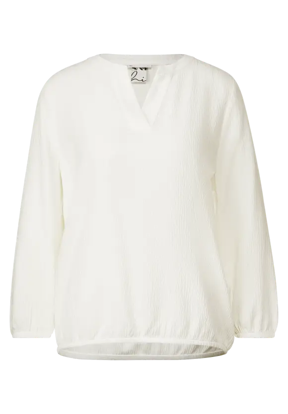 Tunikabluse mit Struktur - off white