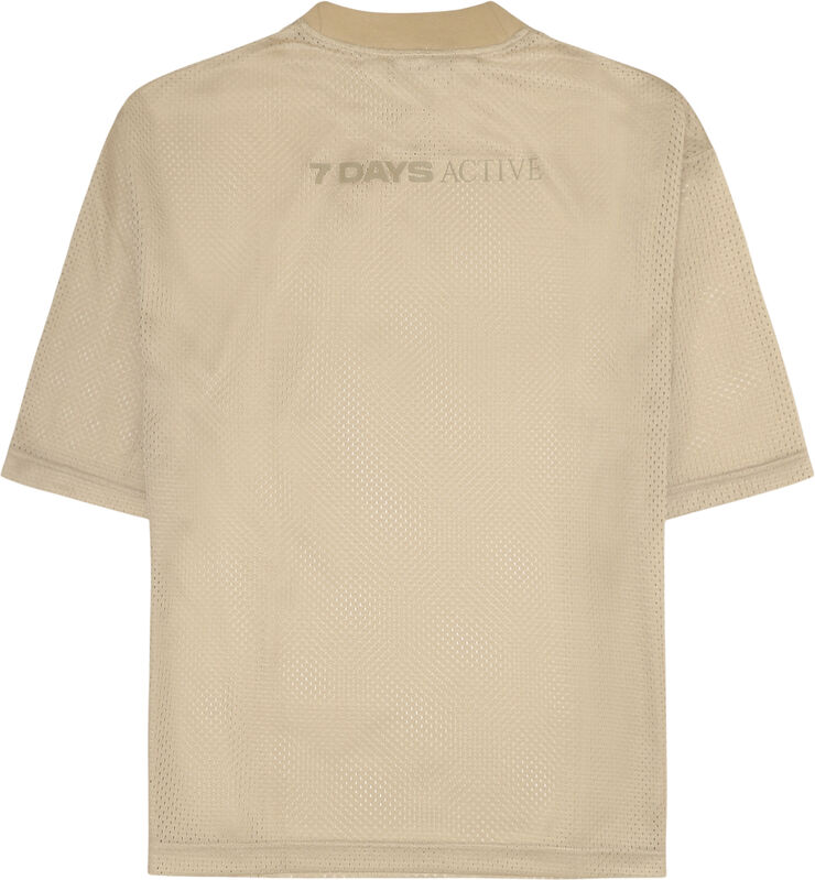 7 Days Active Boxy Mesh Tee 822 white pepper