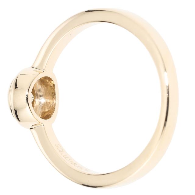Solitär-Ring, Brillant, champagner, Gold 375 poliert