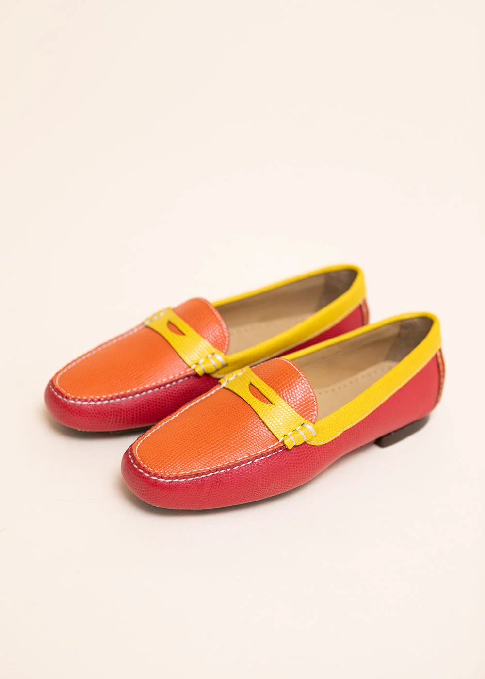 MOCASSIN LIZARD TRICOLOR RED