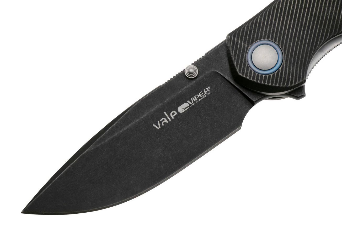 Viper Vale V6007DTBL Blackwashed, Black Titanium, Blue Details, zakmes