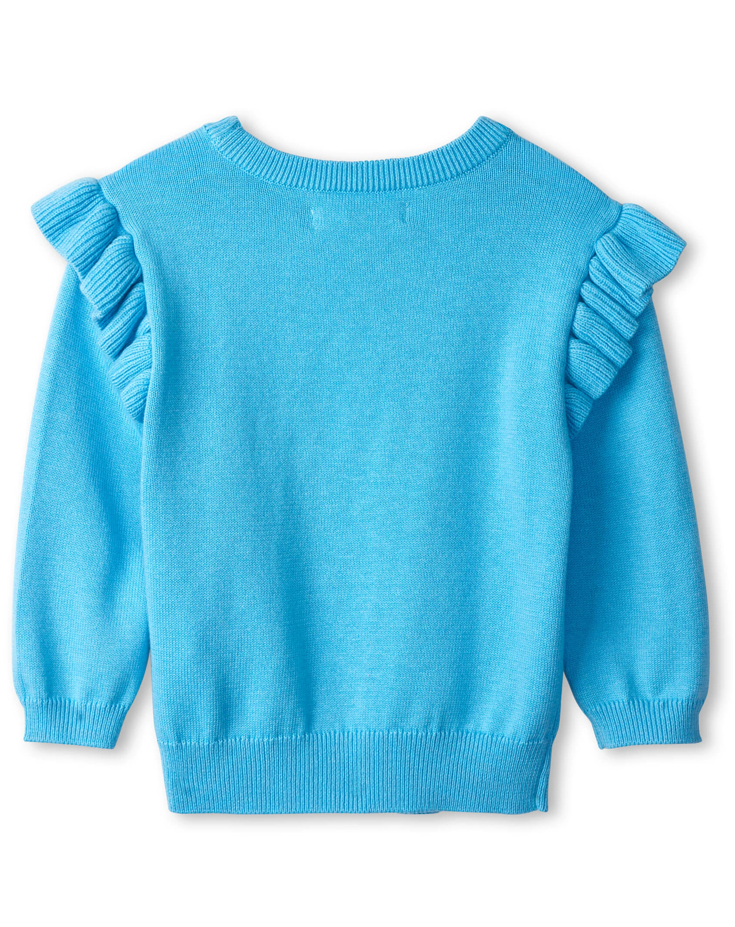 Sweatshirt RAINBOW BABY RUFFLE in hellblau