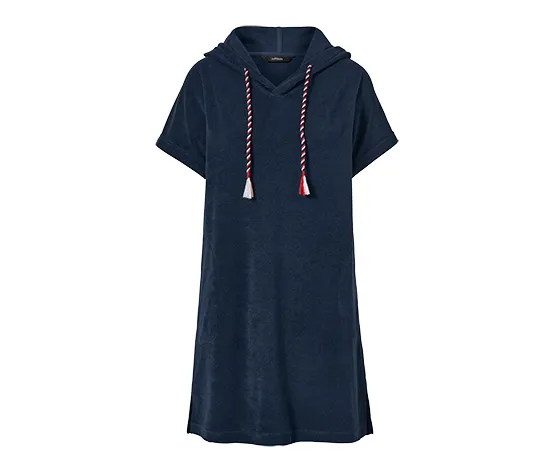 Frottee-Strandkleid, blau