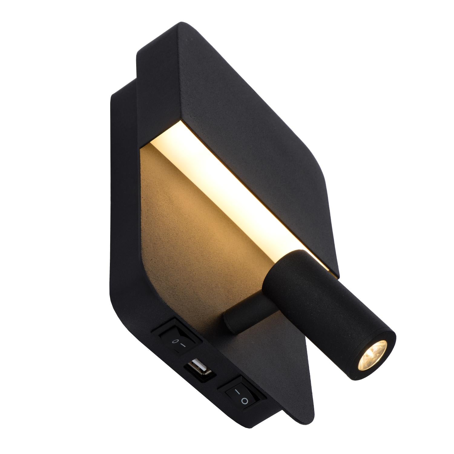 Boxer wandlamp LED zwart