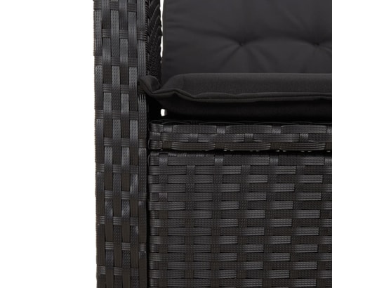LES TENDANCES - Salon extérieur Salon de jardin-noir-4 places-57x66x93-451215